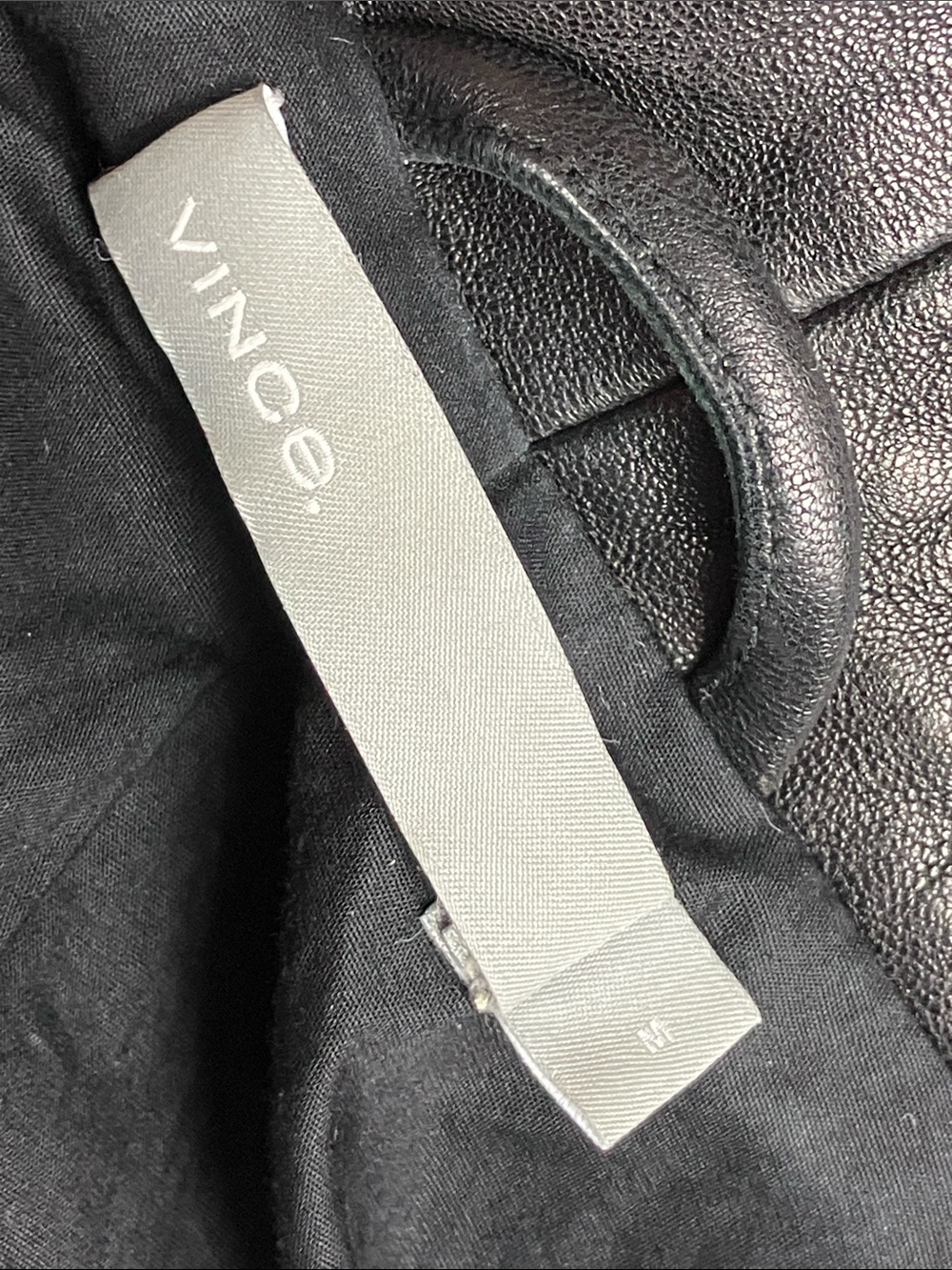 Vince Lamb Leather Moto Jacket Black Full Zip - Picture 15 of 16